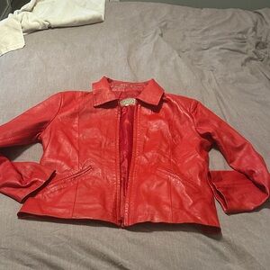 Vintage leather Italian jacket